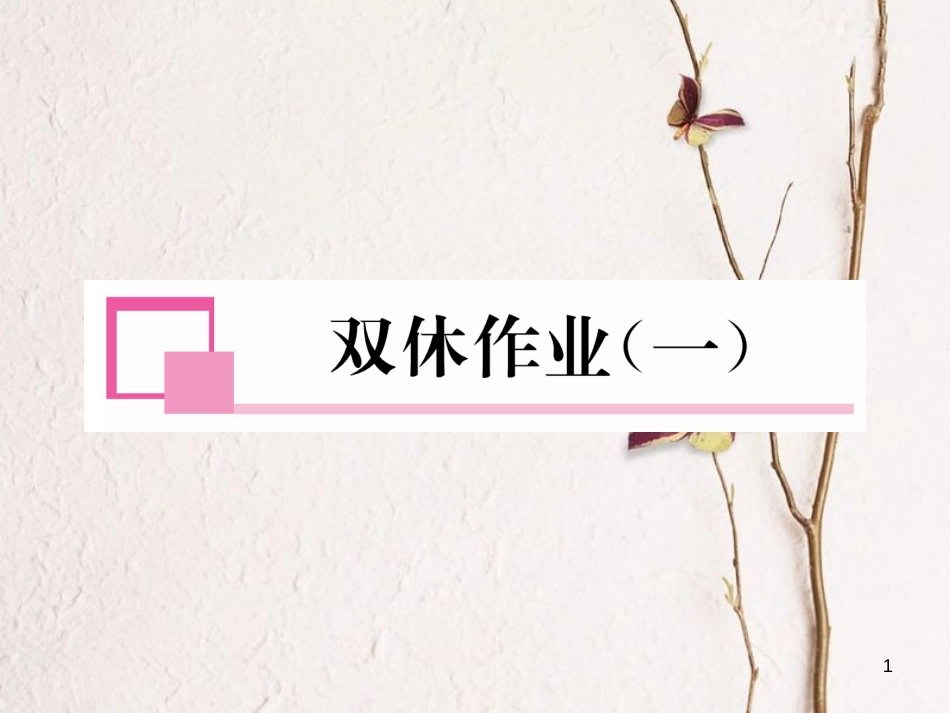 九年级数学下册 双休作业（1）作业课件 （新版）北师大版_第1页