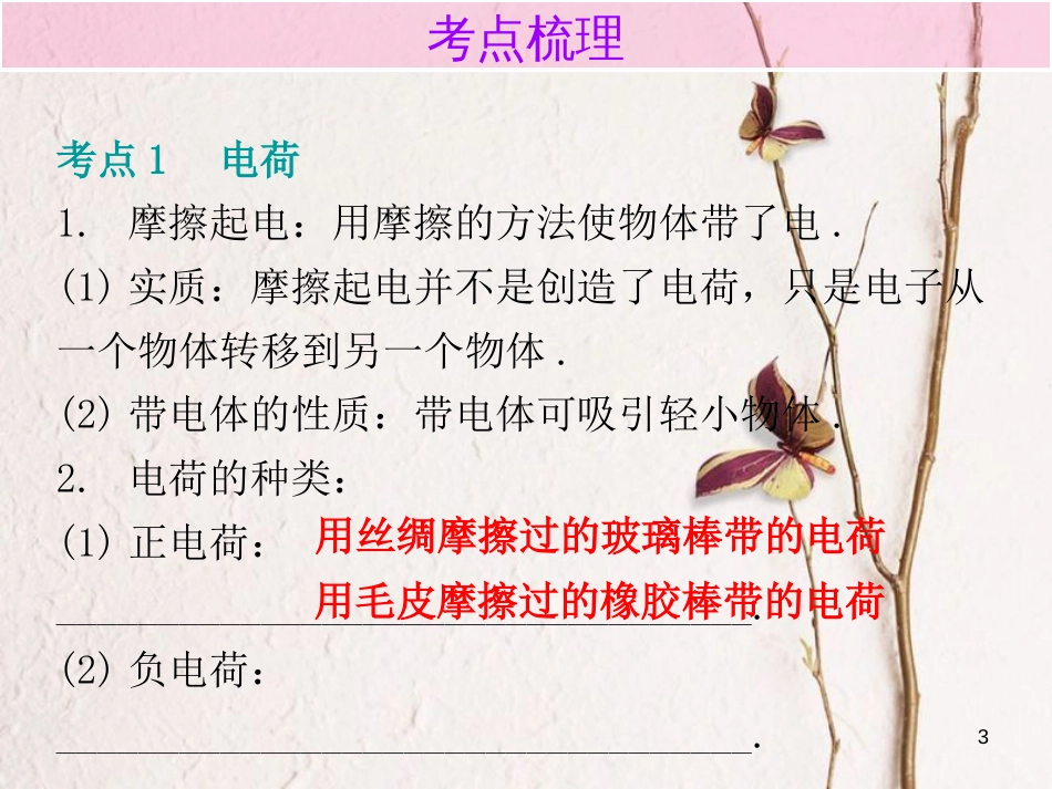 广东省中考物理总复习 第一部分 基础复习 第20课时 电流和电路内文部分课件_第3页