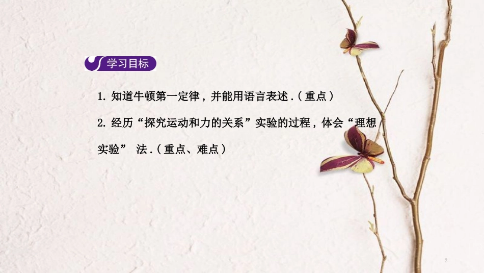 八年级物理下册 7.3 探究物体不受力时怎样运动（第1课时）课件（新版）粤教沪版_第2页