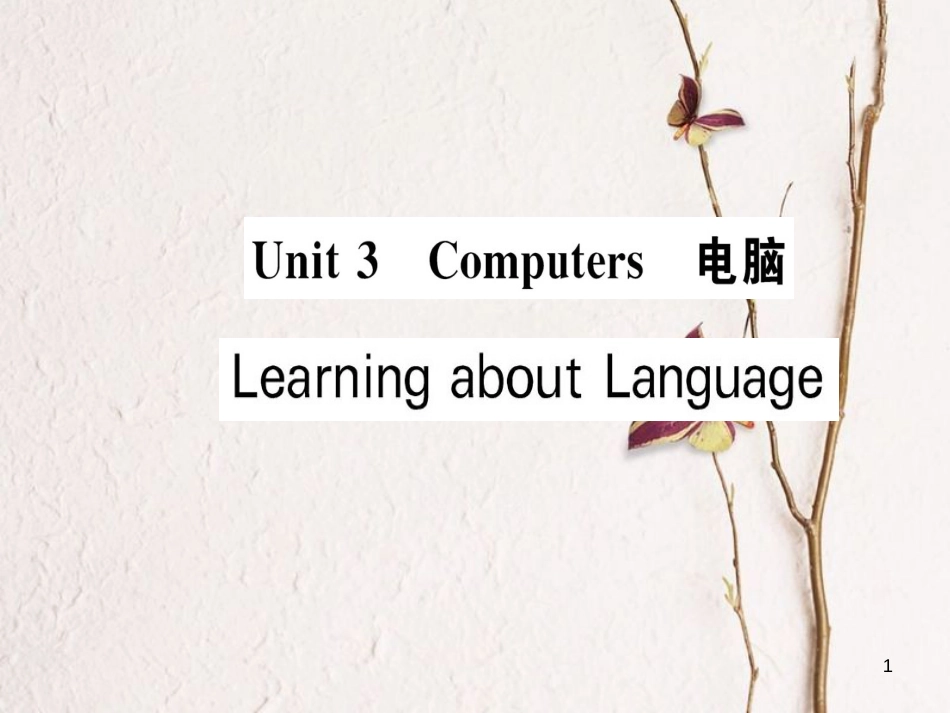 高中英语 Unit 3 Computers Learning about Language课件 新人教版必修2_第1页