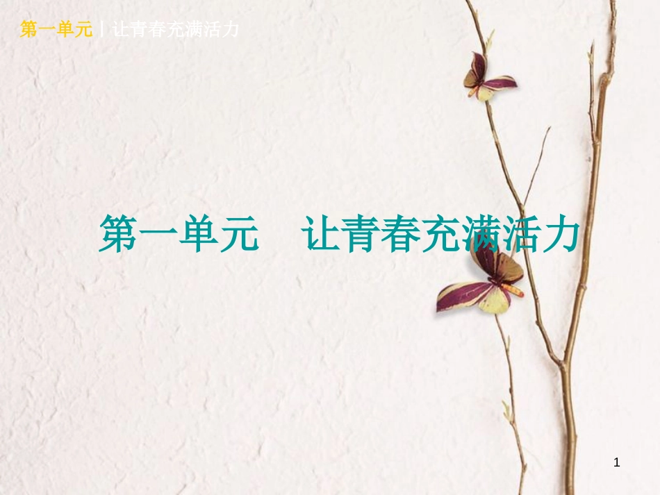（广西北部湾专版）中考政治 八上 第一单元 让青春充满活力知识梳理课件_第1页
