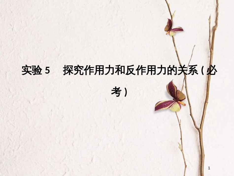 （浙江专版）2019版高考物理大一轮复习 第三章 牛顿运动定律 实验5 探究作用力和反作用力的关系创新课件_第1页