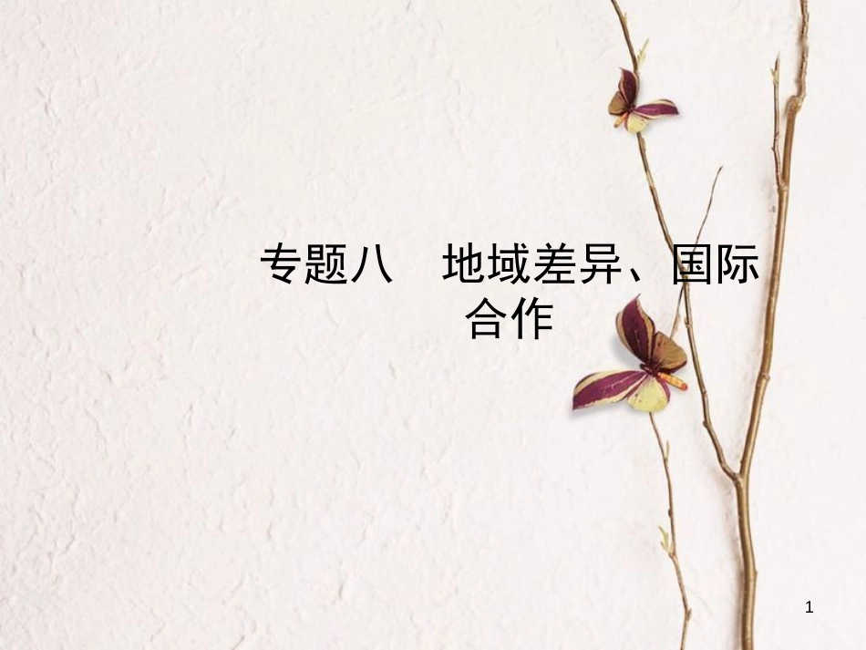（烟台专版）中考地理总复习 专题过招八 地域差异、国际合作课件_第1页
