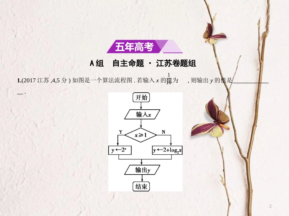 （江苏专用）高考数学一轮复习 第十章 算法初步课件_第2页