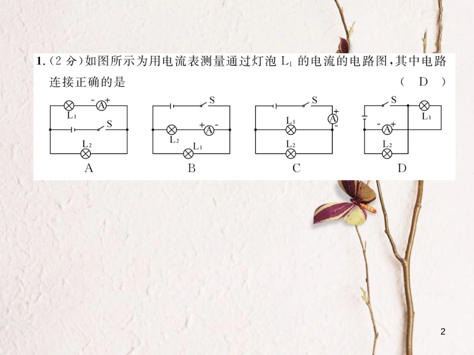 年九年级物理全册 第15章 第4节 电流的测量练习课件 （新版）新人教版_第2页
