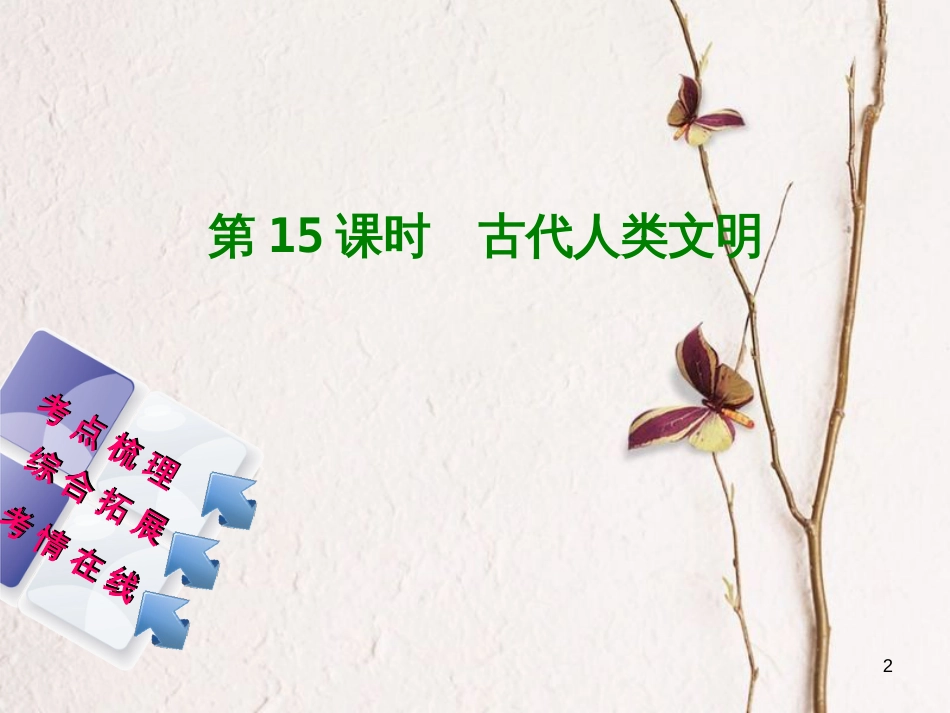 湖南省2018年中考历史复习 教材梳理 第四单元 世界古代史、近代史 第15课时 古代人类文明课件_第2页