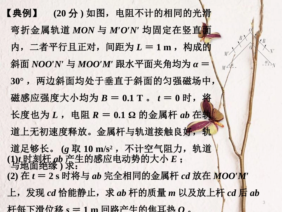 2019版高考物理总复习 教你审题 4 电磁感应问题的综合应用课件_第3页
