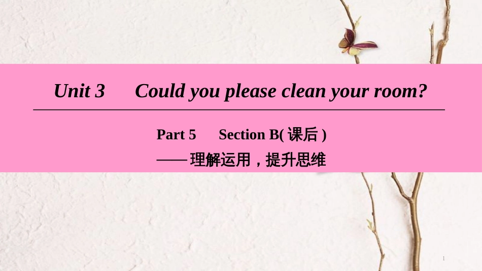 学年八年级英语下册 Unit 3 Could you please clean your room Part 5 Section B（课后）课件 （新版）人教新目标版_第1页