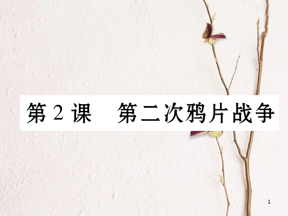 八年级历史上册 第一单元 中国开始沦为半殖民地半封建社会 第2课 第二次鸦片战争作业课件 新人教版_第1页