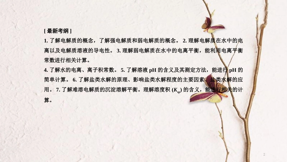 高考化学二轮复习 高频考点精讲 高频考点14 水溶液中的离子平衡课件_第2页