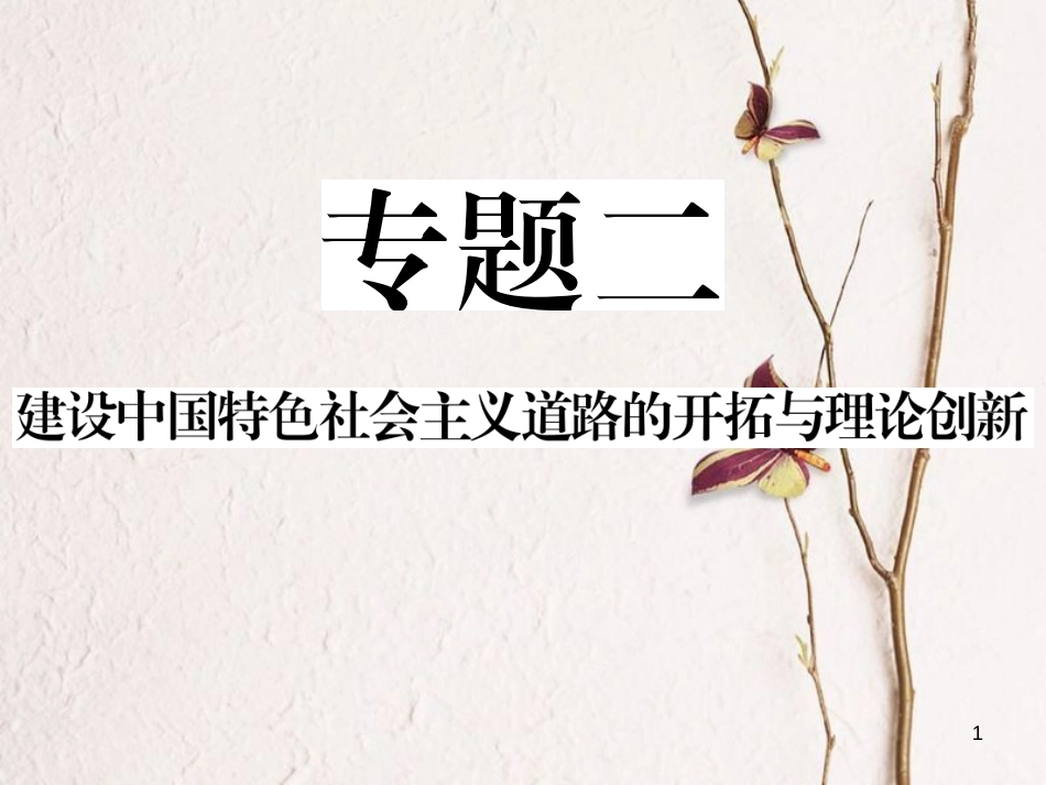 八年级历史下册 专题二 建设中国特色社会主义道路的开拓与理论创新习题课件 岳麓版_第1页