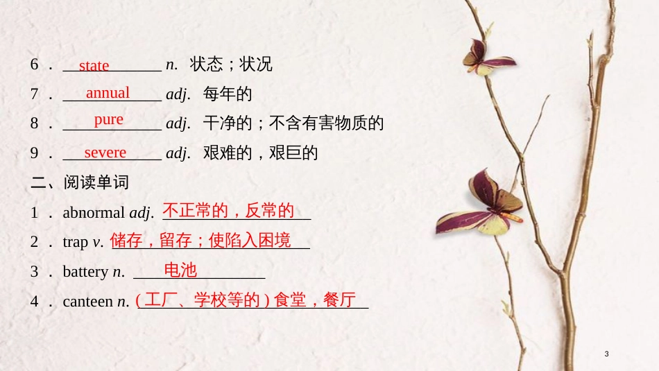 2019版高考英语大一轮复习 第一部分 Module 1 Deep South课件 外研版选修8_第3页