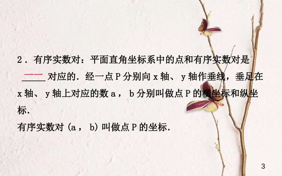 山东省济南市中考数学一轮复习 第三章 函数 第一节 平面直角坐标系与函数课件_第3页