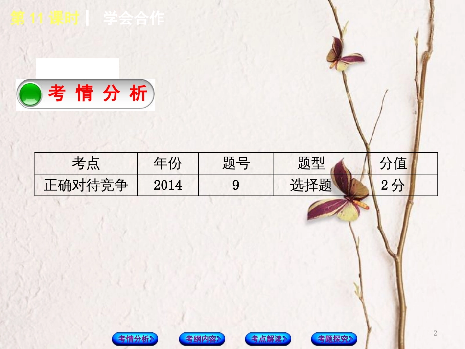 （淮安专版）中考政治复习方案 教材梳理篇 第11课时 学会合作课件_第2页