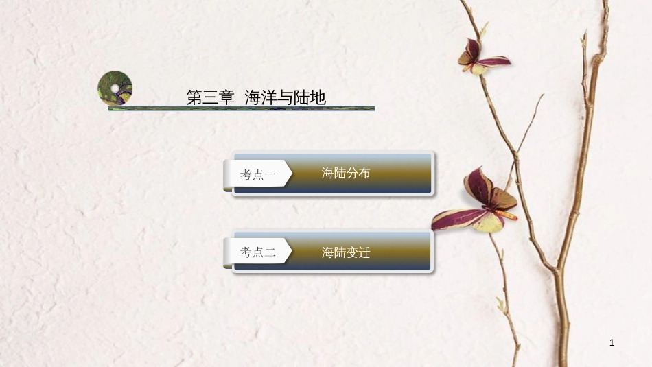云南省中考地理总复习 第三章 海洋与陆地课件_第1页