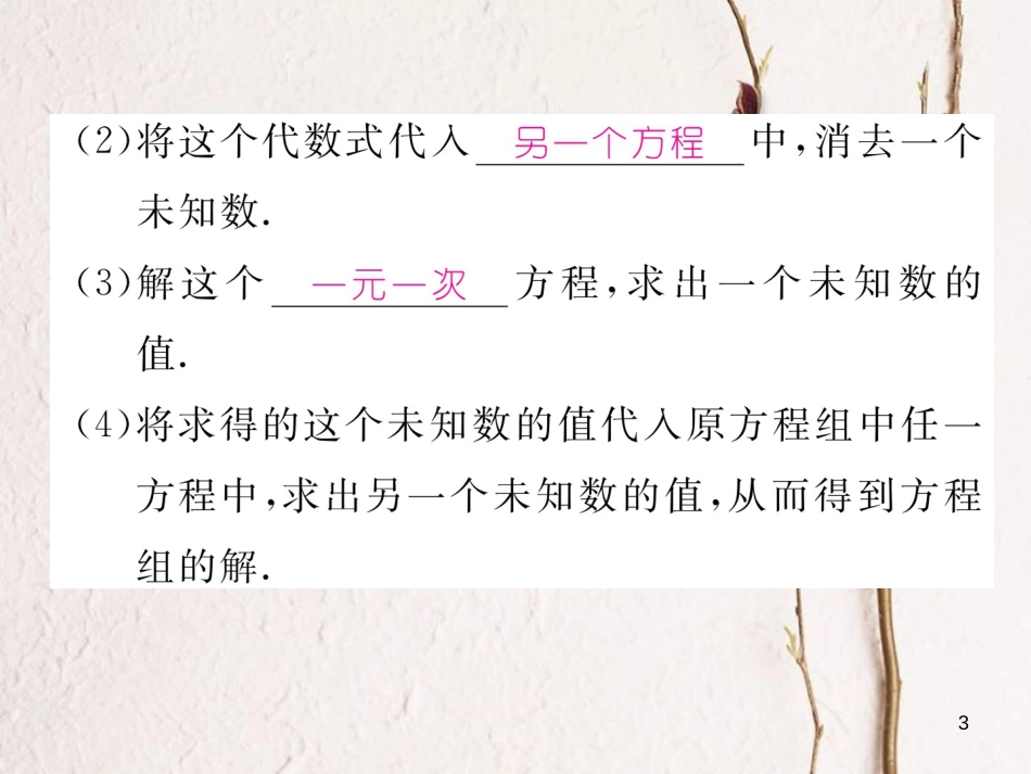 （成都专版）八年级数学上册 5.2 求解二元一次方程组（1）习题课件 （新版）北师大版_第3页