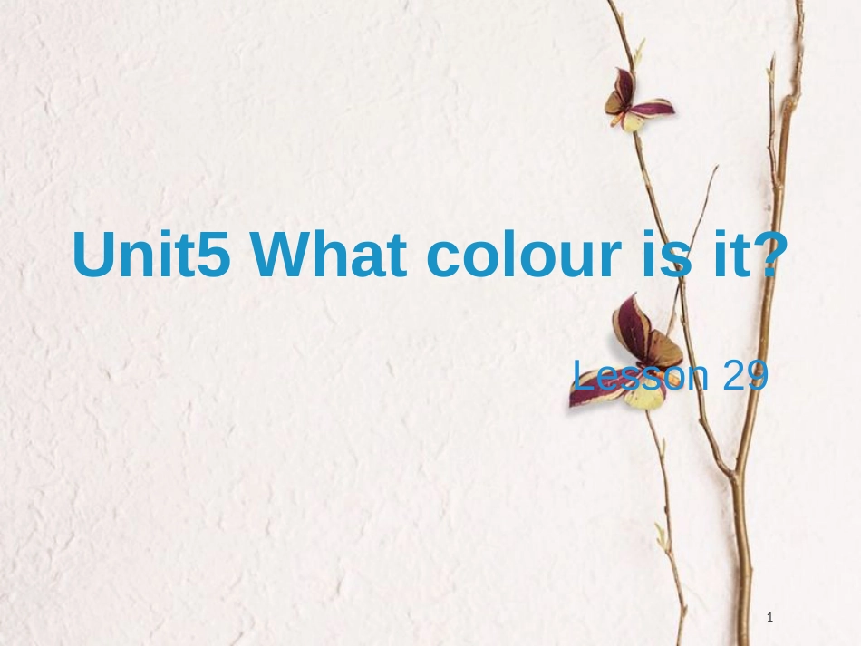 三年级英语上册 Unit 5 What colour is it（Lesson 29）教学课件 人教精通版_第1页