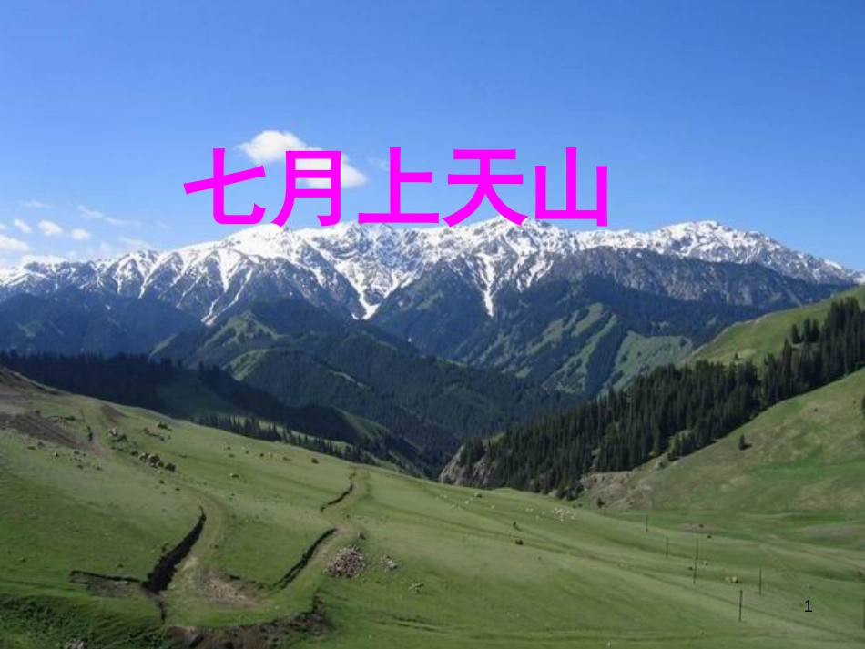 六年级语文上册 第3课 七月上天山课件2 西师大版_第1页