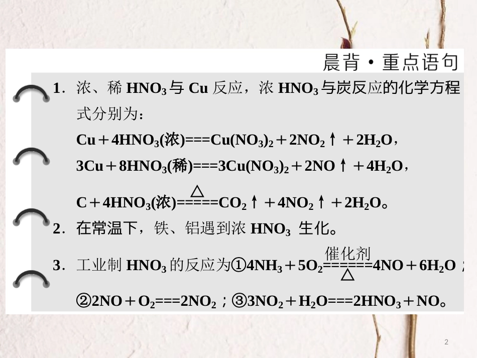 高中化学 专题4 硫、氮和可持续发展 第二单元 生产生活中的含氮化合物（第3课时）硝酸的性质课件 苏教版必修1_第2页