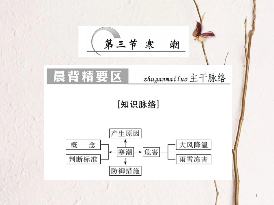 高中地理 第四章 自然环境对人类活动的影响 第3节 寒潮课件 中图版必修1_第1页