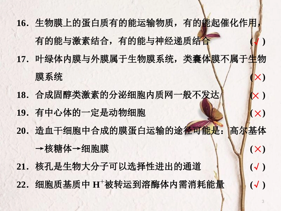 （全国通用）高考生物二轮复习 专题酷练 附180个易错点考前再提醒课件_第3页