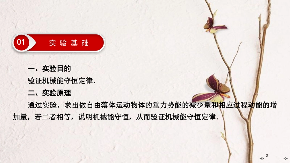 2019年高考物理大一轮复习 实验06 验证机械能守恒定律课件 新人教版_第3页
