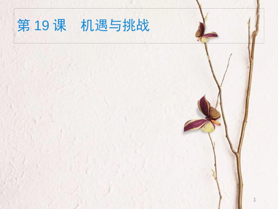 九年级历史下册 第四单元 和平与发展 19 机遇与挑战课件 北师大版_第1页