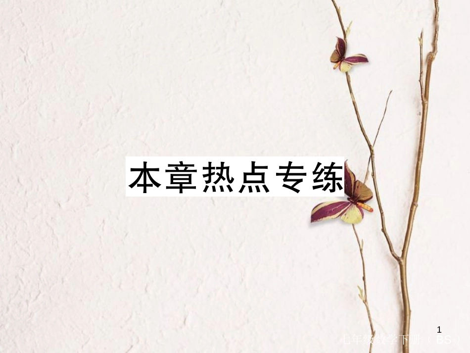 七年级数学下册 第五章 生活中的轴对称热点专练练习课件 （新版）北师大版_第1页