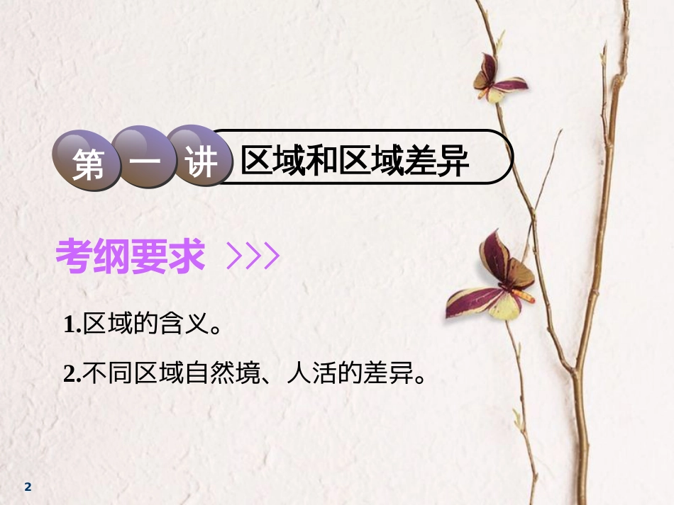 2019版高考地理一轮复习 第3部分 区域地理 第十一章 区域地理环境和人类活动 第一讲 区域和区域差异课件 中图版_第2页