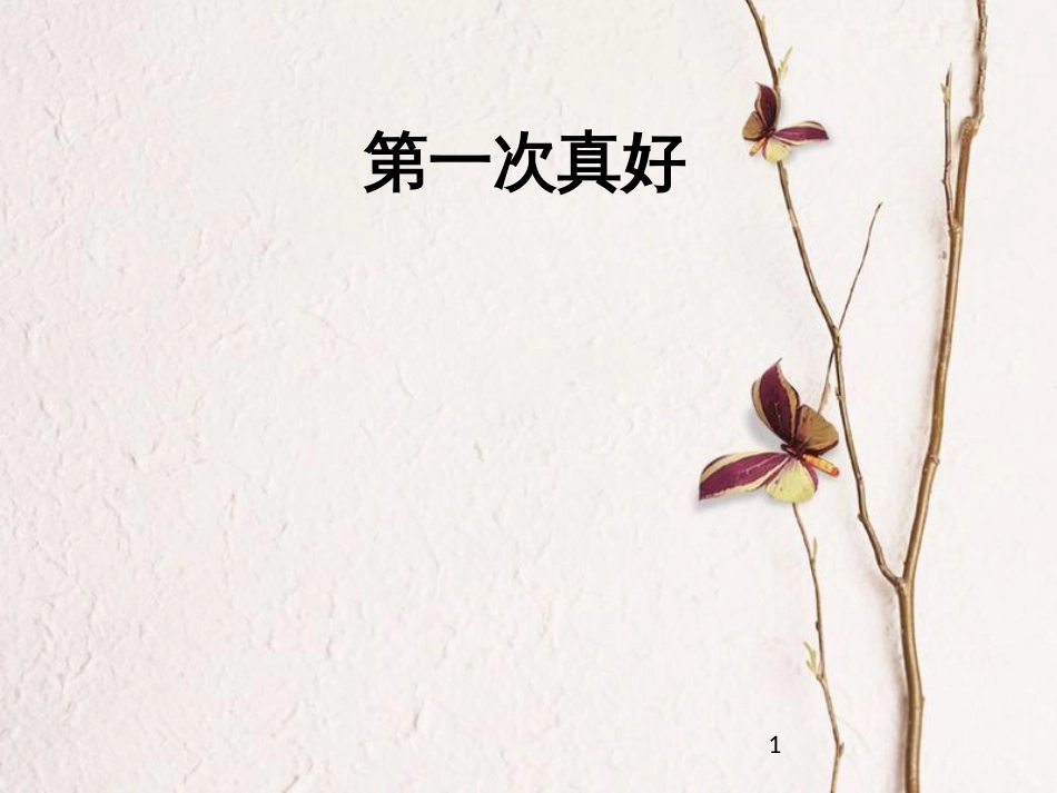 八年级语文上册 1.2《第一次真好》课件4 鄂教版_第1页
