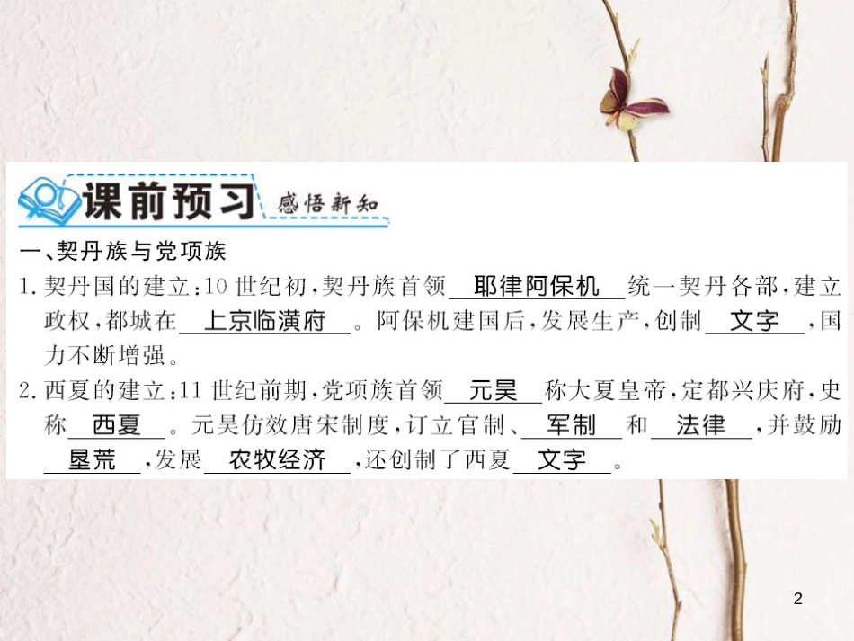 （北部湾专版）七年级历史下册 第二单元 辽宋夏金元时期：民族关系发展和社会变化 第7课 习题课件 新人教版_第2页