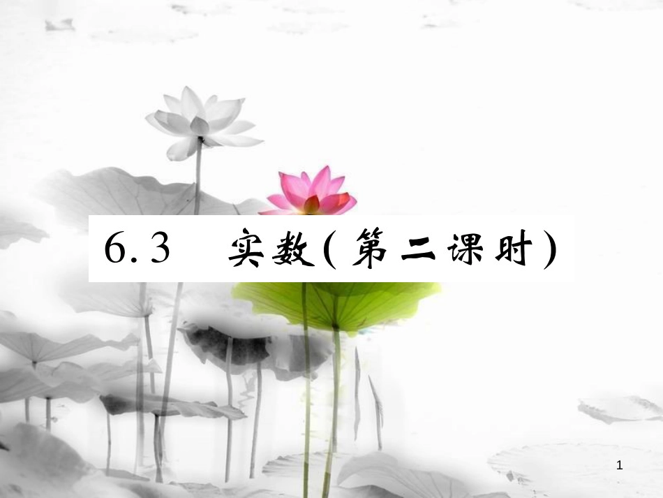 七年级数学下册 第六章 实数 6.3 实数（第2课时）习题课件 （新版）新人教版_第1页
