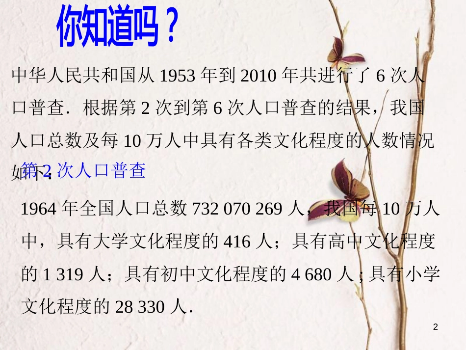 八年级数学下册 第7章 数据的收集、整理、描述 7.2 统计表、统计图的选用（1）课件 （新版）苏科版_第2页