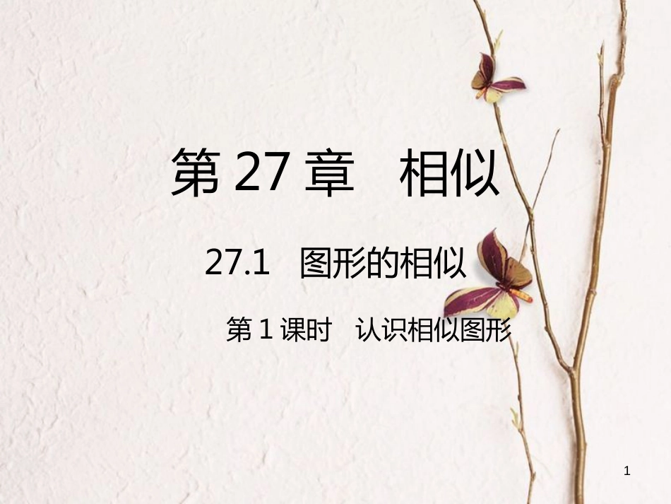 九年级数学下册 27 相似 27.1 图形的相似 第1课时 认识相似图形课件 （新版）新人教版_第1页