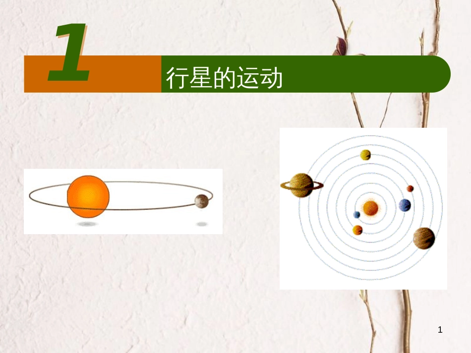 河北省邢台市高中物理 第六章 万有引力与航天 6.1 行星的运动课件 新人教版必修2_第1页