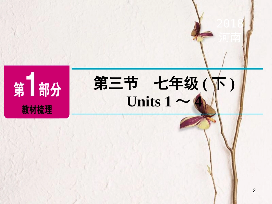 河南省中考英语总复习 第1部分 教材梳理 七下 第3节 Units 1-4精讲课件_第2页