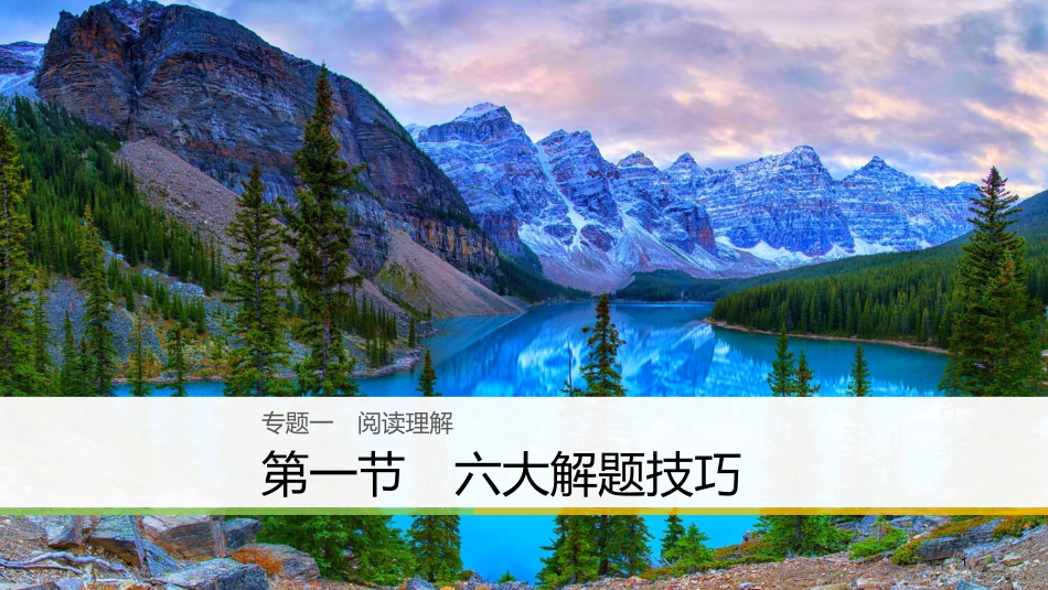 （全国用）高考英语二轮复习与增分策略 专题一 阅读理解 第一节 六大解题技巧课件_第1页