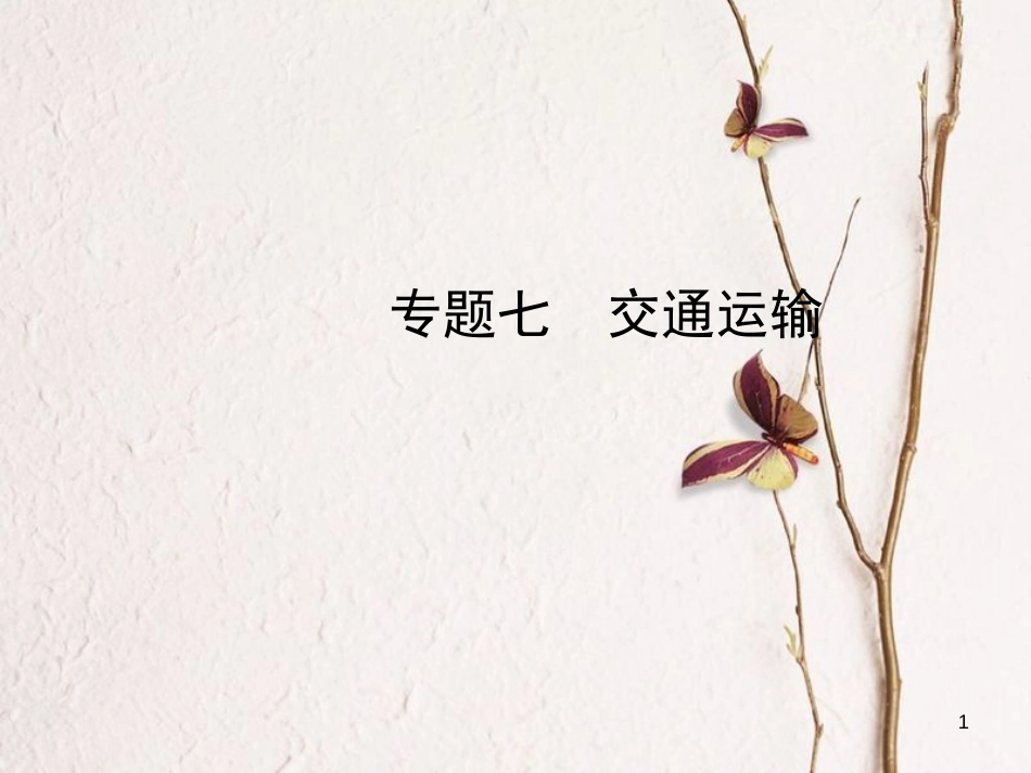 （烟台专版）中考地理总复习 专题过招七 交通运输课件_第1页