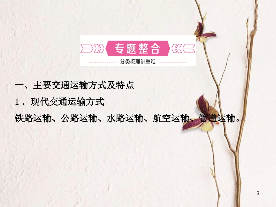 （烟台专版）中考地理总复习 专题过招七 交通运输课件_第3页
