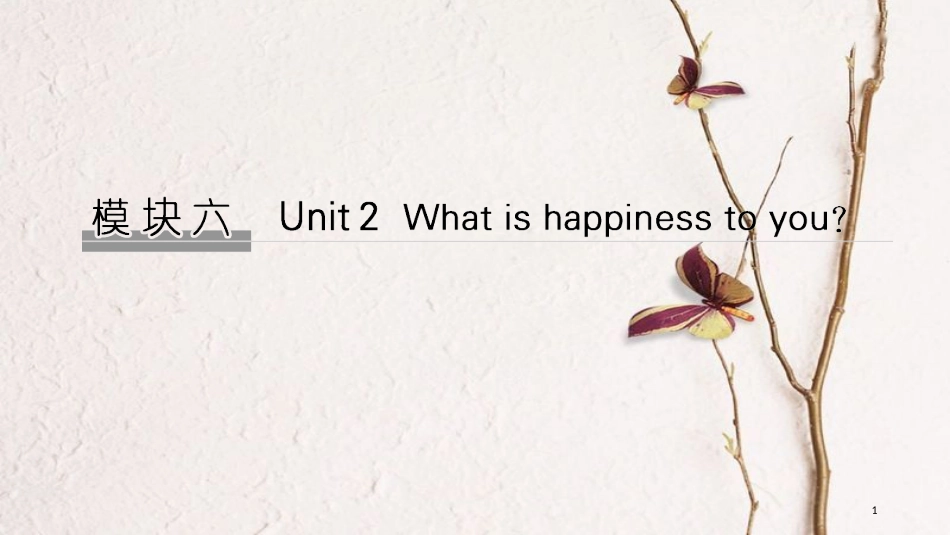 2019版高考英语大一轮复习 模块六 Unit 2 What is happiness to you课件 牛津译林版选修6(1)_第1页