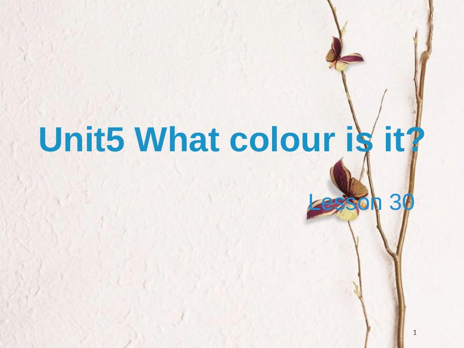 三年级英语上册 Unit 5 What colour is it（Lesson 30）教学课件 人教精通版_第1页