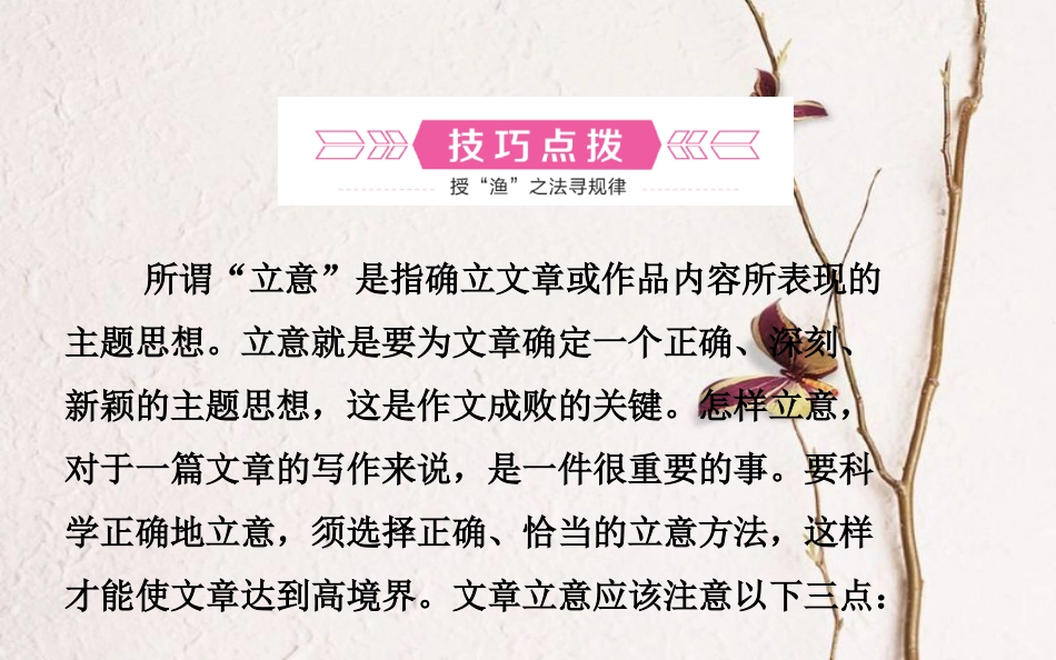 山东省德州市中考语文 专题复习十六 写作基础指南 课时7 立意的技巧课件_第2页