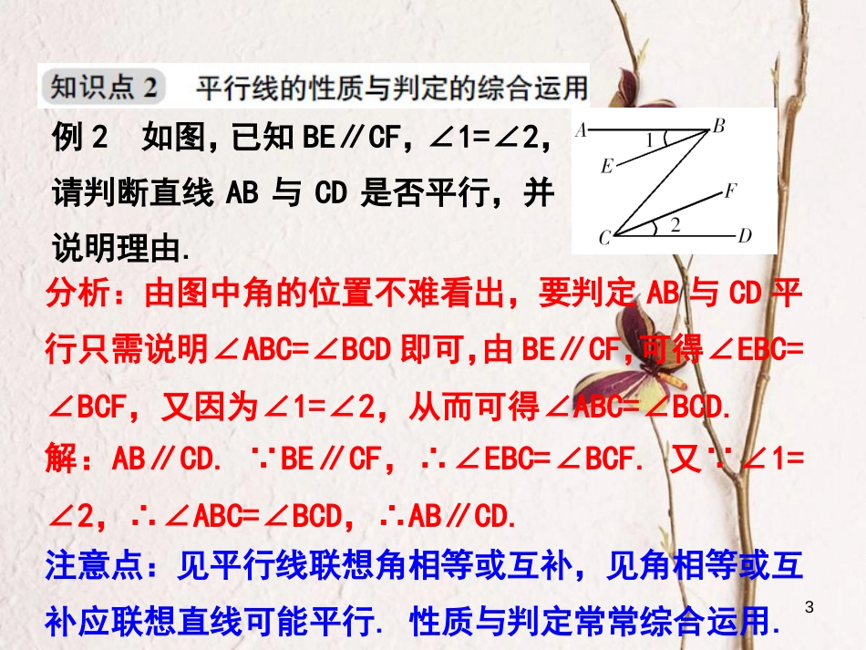 浙江省嘉兴市秀洲区七年级数学下册 第1章 平行线 1.4 平行线的性质（第2课时）课件 （新版）浙教版_第3页