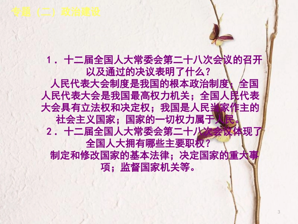 （呼和浩特专版）中考政治复习方案 第一部分 知识专题 专题二 政治建设 政治建设课件_第3页