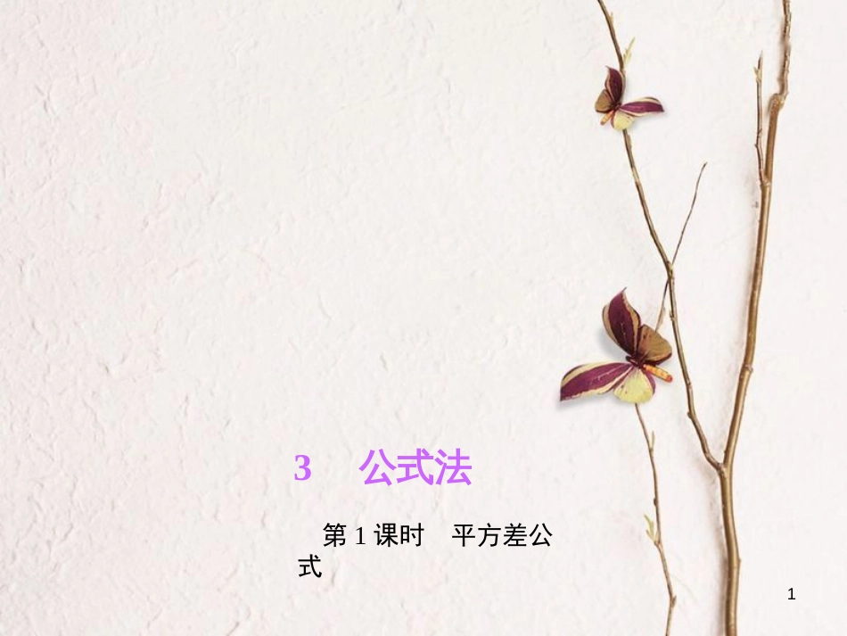 八年级数学下册 第四章 因式分解 3 公式法 第1课时 平方差公式作业课件 （新版）北师大版_第1页