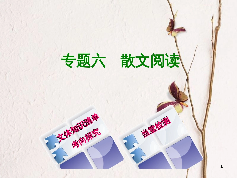 （浙江专用）中考语文 专题复习六 散文阅读课件_第1页