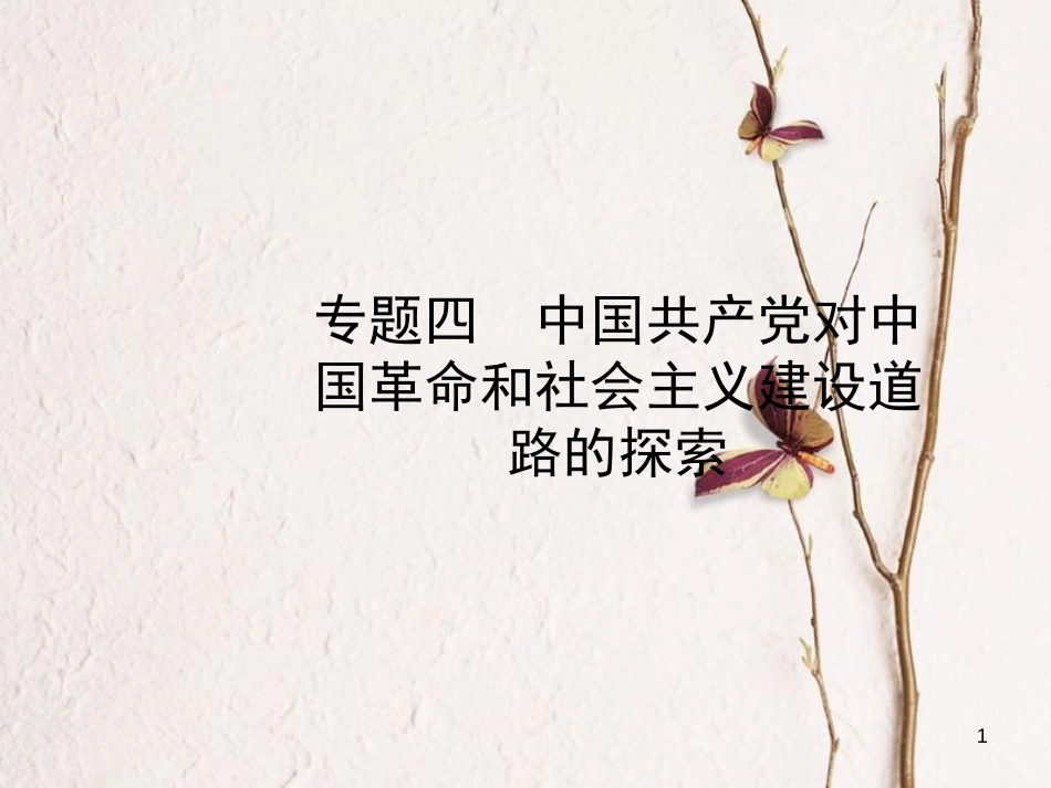 山东省滨州市中考历史复习 专题四 中国共产党对中国革命和社会主义建设道路的探索课件_第1页