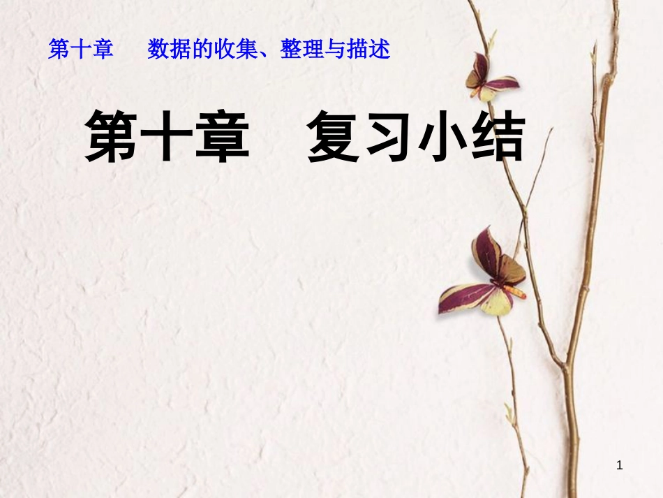 山东省诸城市桃林镇七年级数学下册 第10章 数据的收集、整理与描述复习小结课件 （新版）新人教版_第1页