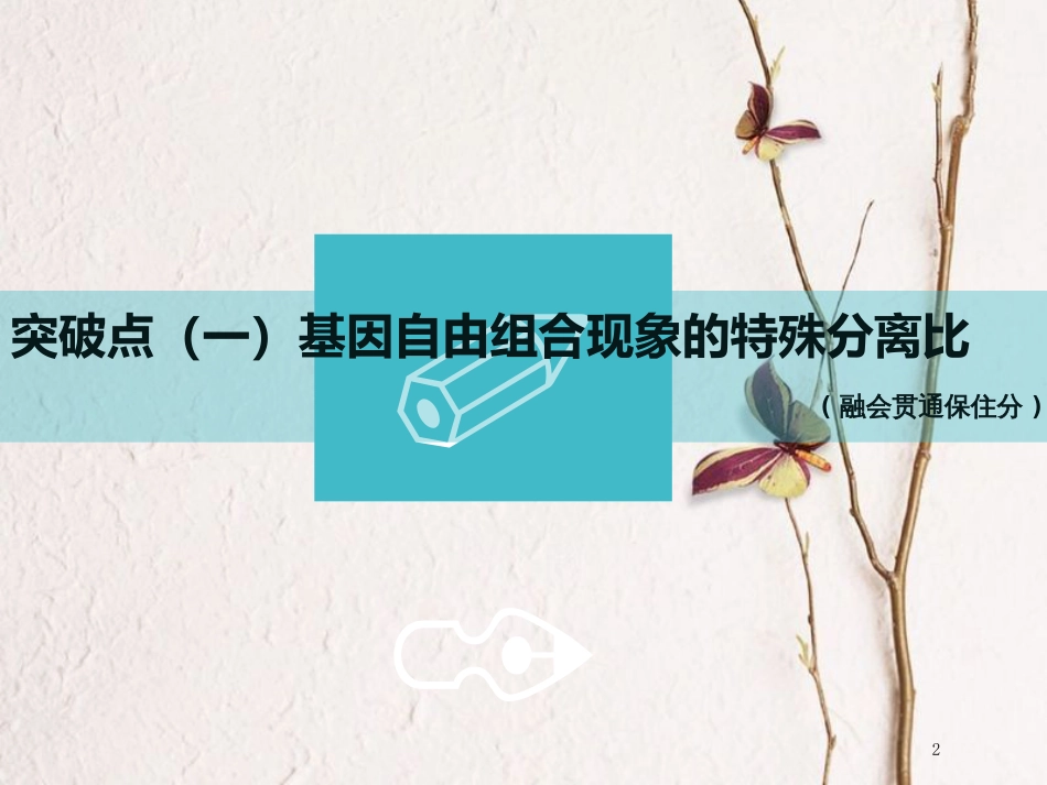 （全国通用版）2019版高考生物一轮复习 第2部分 遗传与进化 第一单元 遗传的基本规律与伴性遗传 第2讲 第2课时 基因自由组合定律的遗传特例课件_第2页
