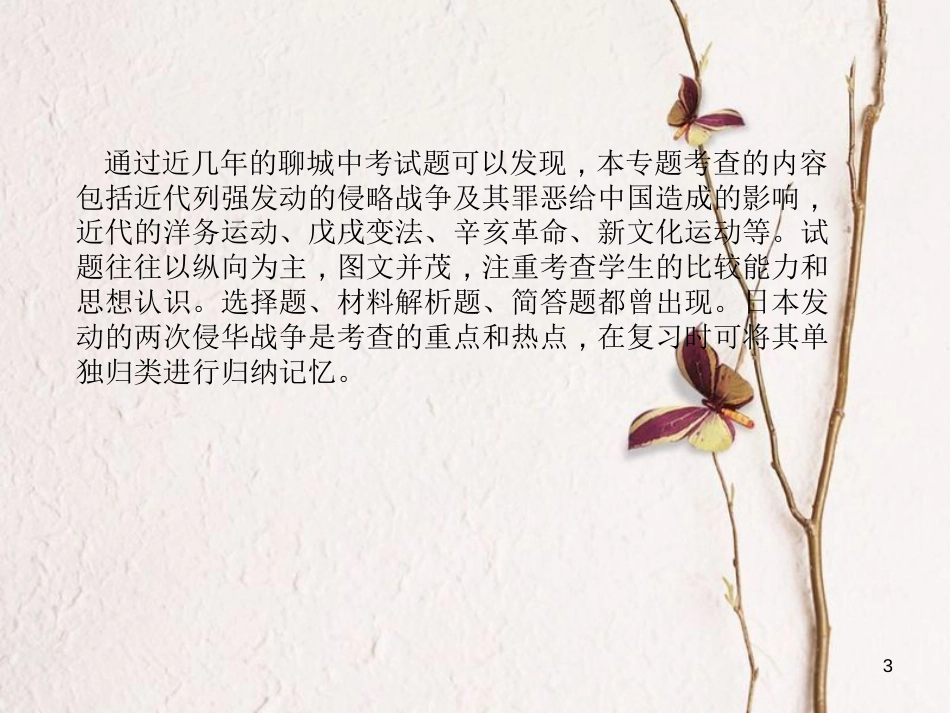 （聊城专版）中考历史复习 专题2 近代列强的侵略和中国人民的抗争及探索课件_第3页